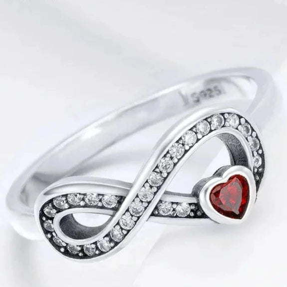 Infinity Love Forever Heart Ring