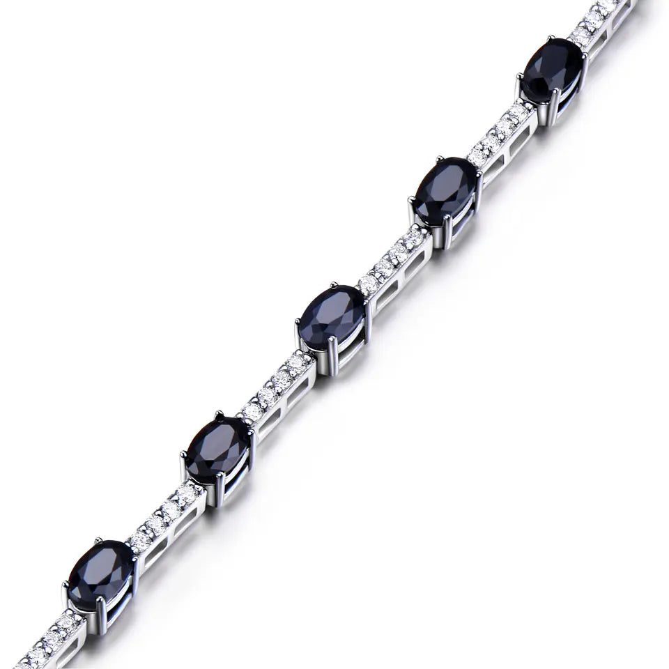 2.45 Carats Natural Black Spinel Bracelet