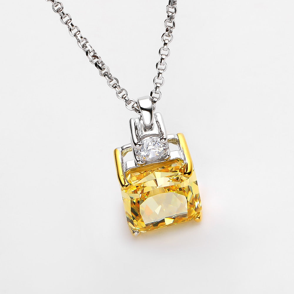 Yellow Ice Cut Necklace