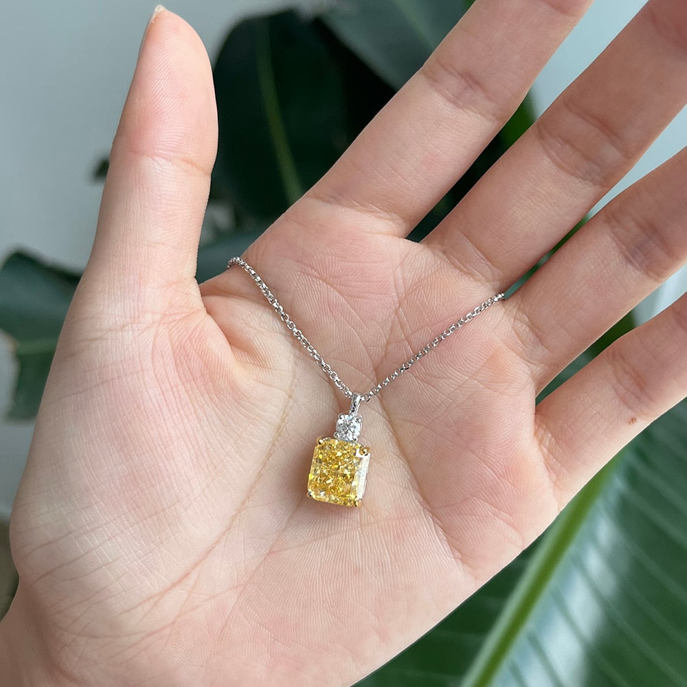 Yellow Ice Cut Necklace