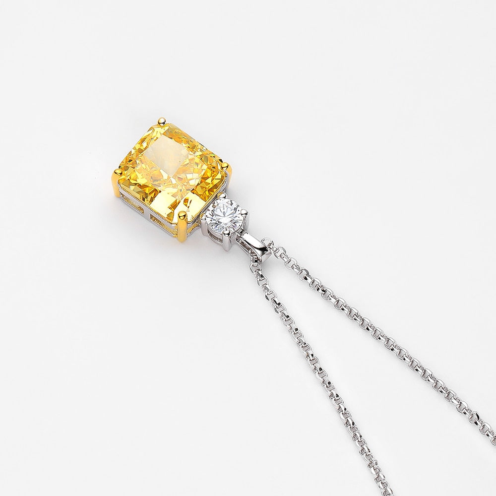 Yellow Ice Cut Necklace