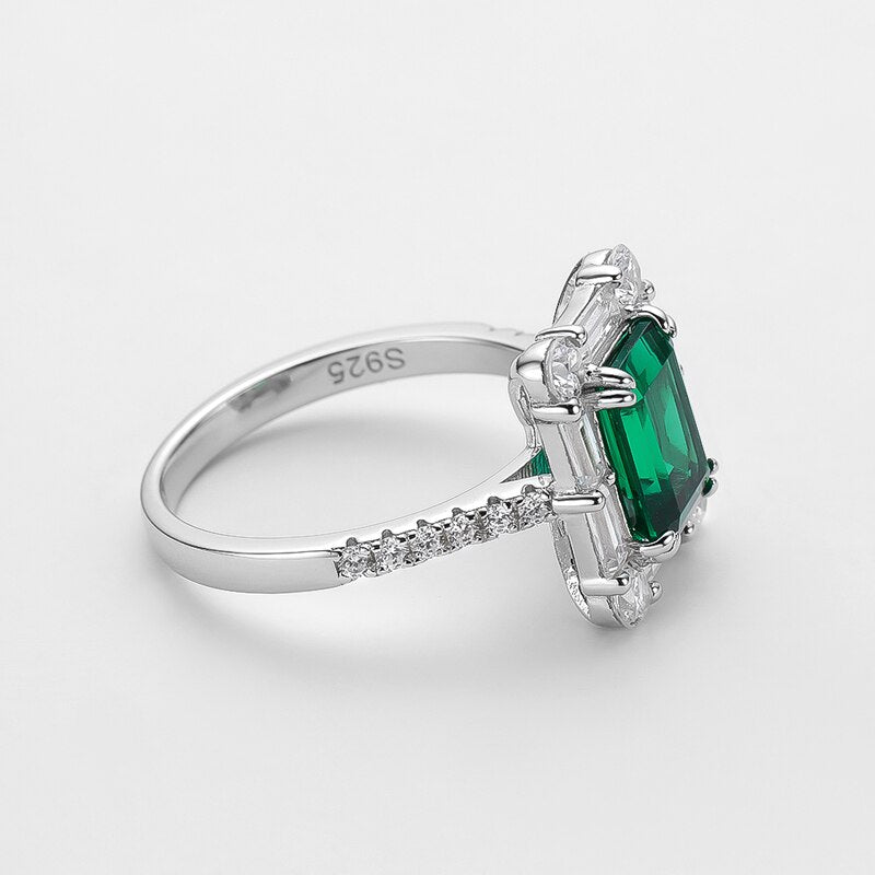 Emerald Square Ring